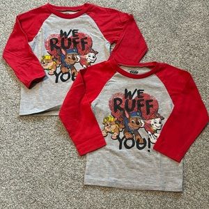 Paw Patrol Valentine’s Day Shirts for 👶🏻👶🏻twins 👶🏻👶🏻
